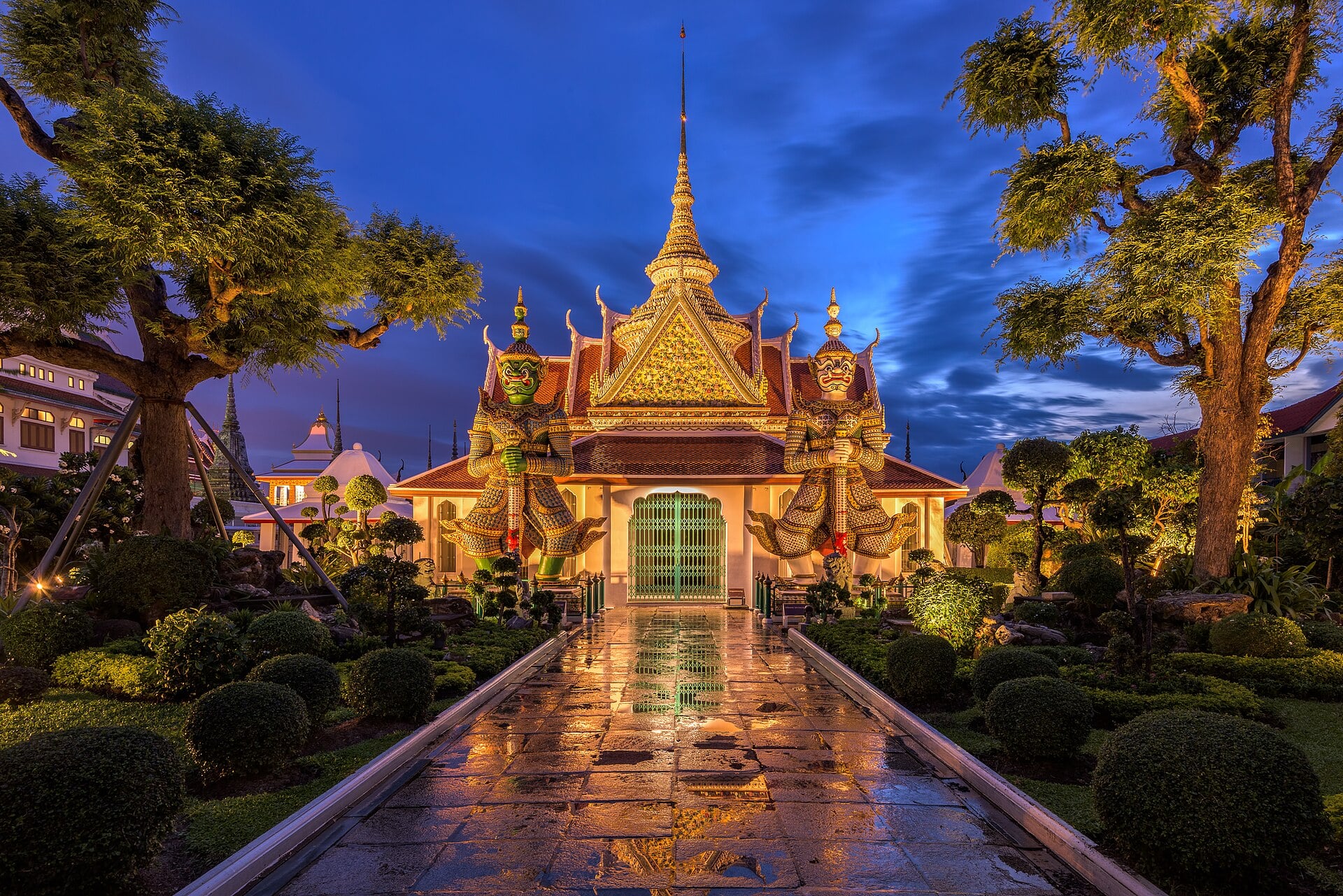 Wat Arun temple on the Chao Phraya river, Bangkok, Thailand.