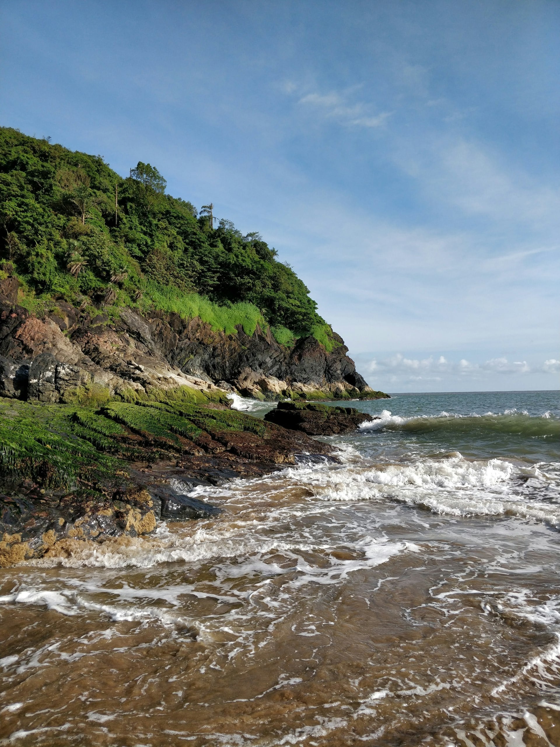Gokarna — lateritic cliffs above Karnataka beach